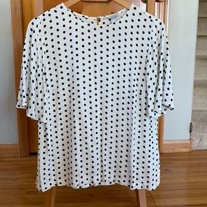 a new day polka dot blouse, size M